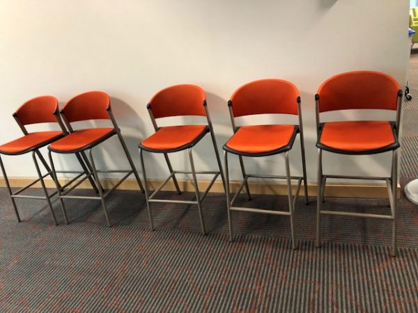 Teknion Stools - Orange - QTY 3 - $95.00 ea.