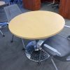 36" Round Maple Table with Chrome Base - $175.00 ea - QTY 1 - Image 2