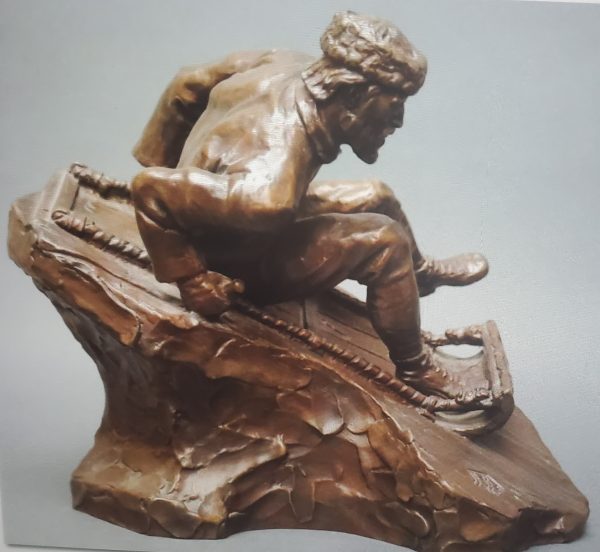 John Barney Weaver - CODA Winter Olympic Series (1984) Bronze Sculptures - Tobogganing - Image 2