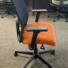 HON Fully Adjustable Task Chair - Orange Fabric Seat, Black Mesh Back - $295.00 ea. - QTY 3 - Image 2