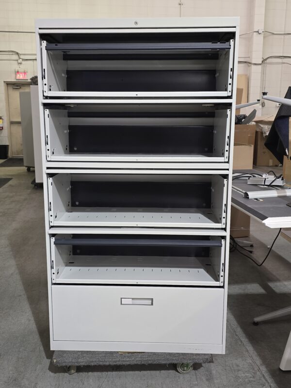 Allsteel 5 High File Cabinet - Lt. Grey - 36"W x 18"D x 65"H - $125.00 ea. - QTY 4 - Image 2