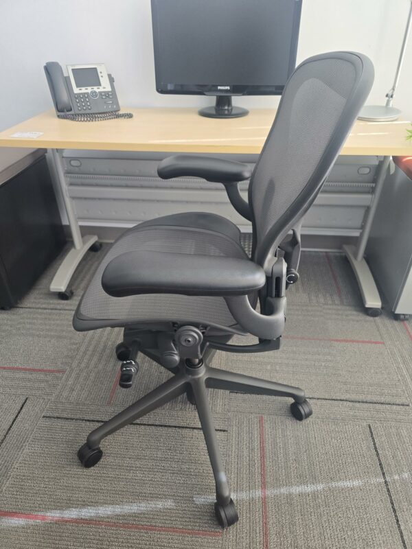Herman Miller Aeron Remastered Ergonomic Task Chair - Size B - Graphite - $900.00 ea. (7 Available) - Image 4