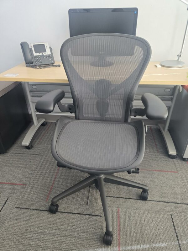 Herman Miller Aeron Remastered Ergonomic Task Chair - Size B - Graphite - $900.00 ea. (7 Available)