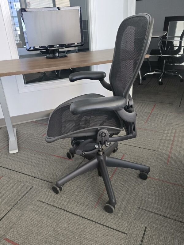 Herman Miller Aeron Classic Ergonomic Task Chair - Size C - Graphite - $550.00 ea. (16 Available) - Image 2